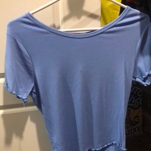 Tillys blue cropped tee shirt